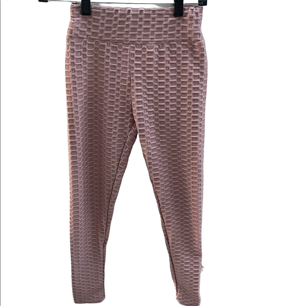 Woman’s Be Divine Textured Leggings Smoky Mauve Size S